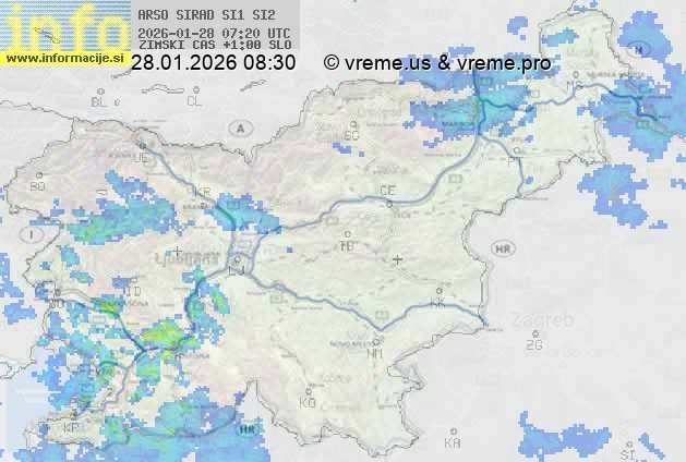 Radarska karta padavin