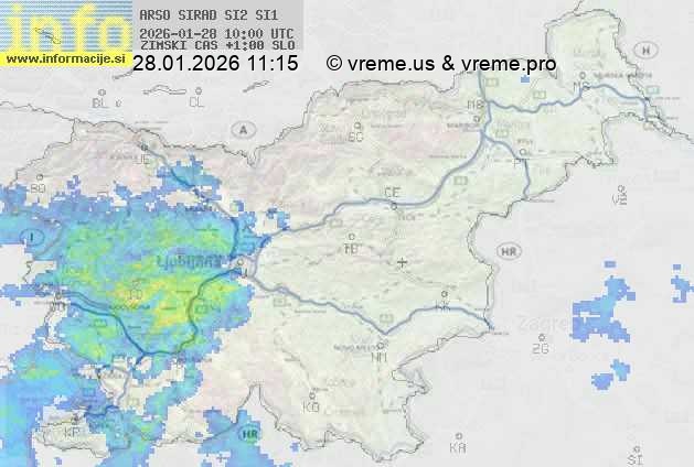Radarska karta padavin