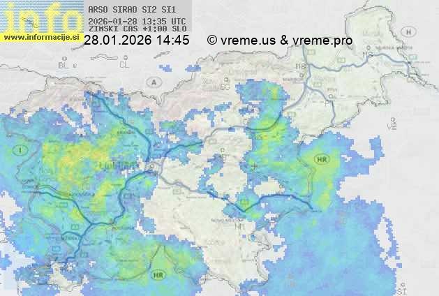 Radarska karta padavin