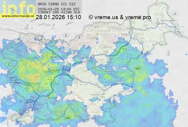 Radarska karta padavin