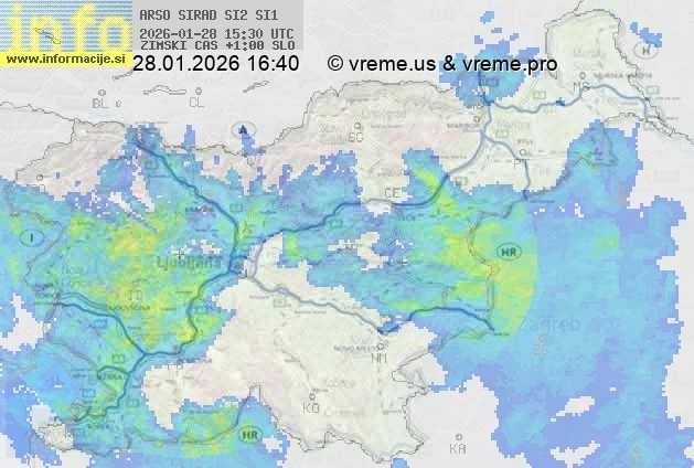 Radarska karta padavin