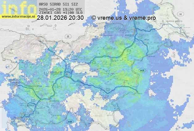 Radarska karta padavin