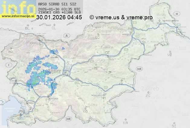 Radarska karta padavin