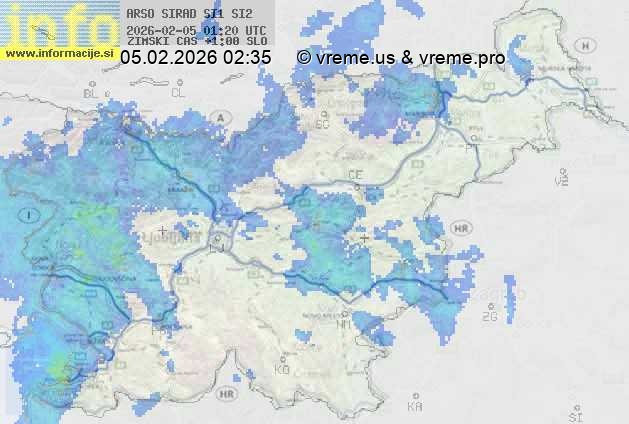 Radarska karta padavin
