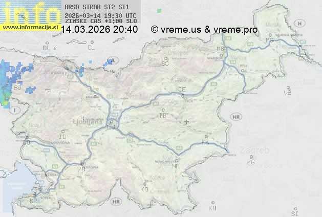 Radarska karta padavin