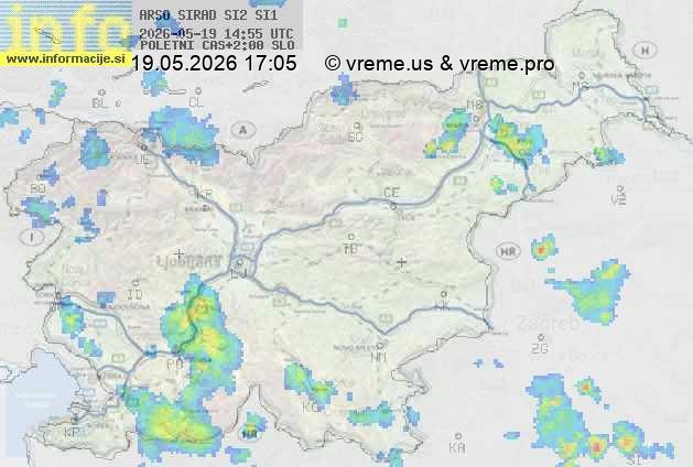 Radarska karta padavin