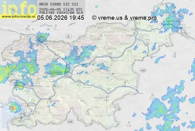 Radarska karta padavin
