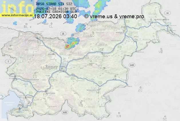 Radarska karta padavin