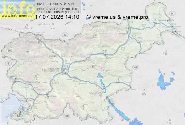Radarska karta padavin