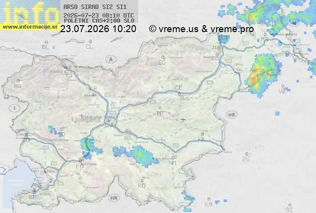 Radarska karta padavin