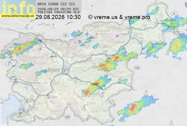 Radarska karta padavin