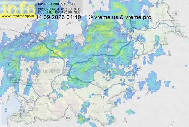 Radarska karta padavin