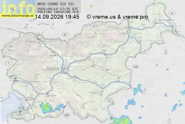 Radarska karta padavin