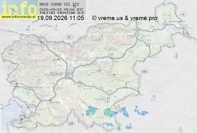 Radarska karta padavin