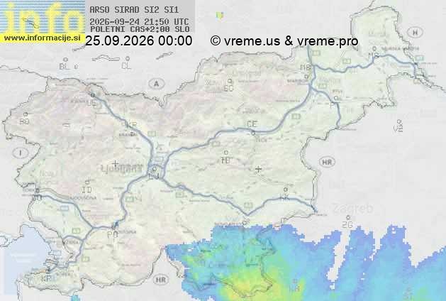 Radarska karta padavin
