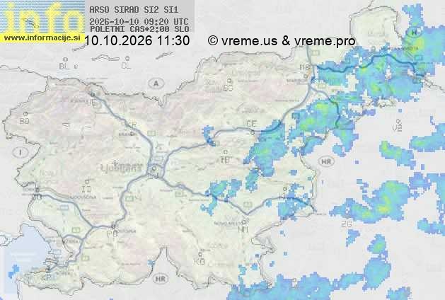 Radarska karta padavin