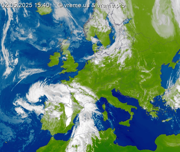 Oblačnost Evropa