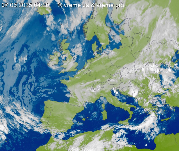 Oblačnost Evropa