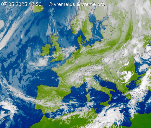 Oblačnost Evropa