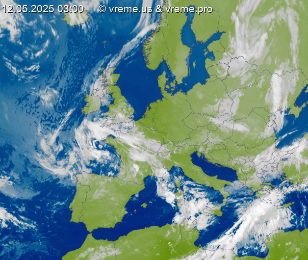 Oblačnost Evropa