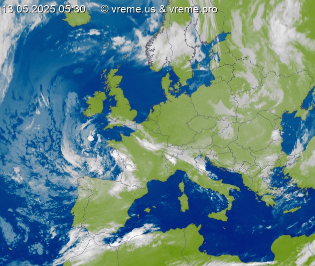 Oblačnost Evropa