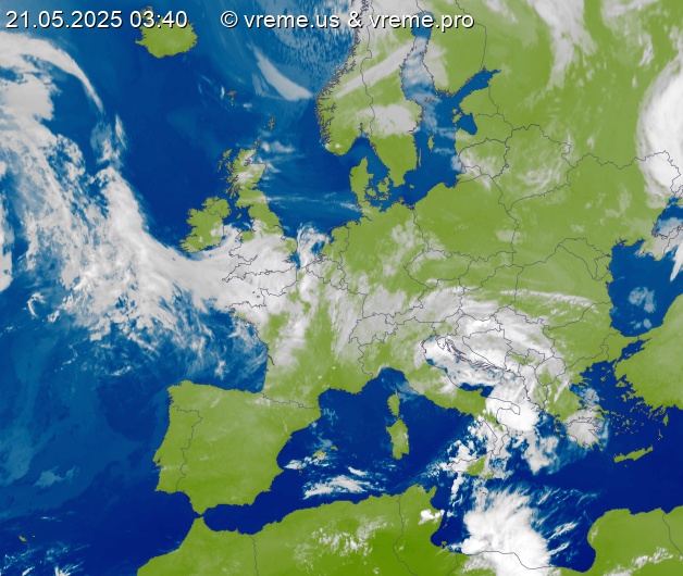 Oblačnost Evropa