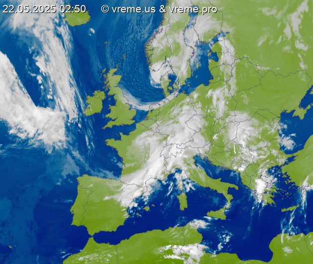 Oblačnost Evropa