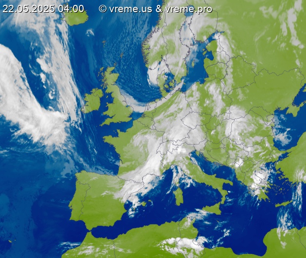 Oblačnost Evropa