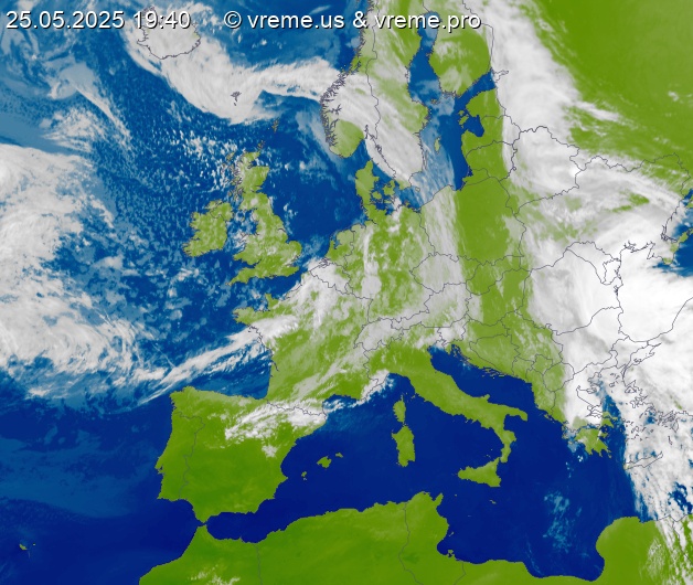 Oblačnost Evropa