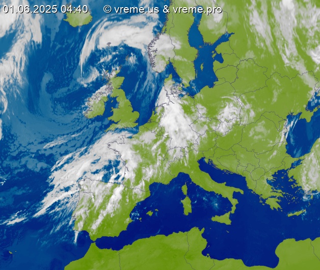 Oblačnost Evropa