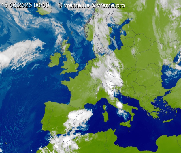 Oblačnost Evropa