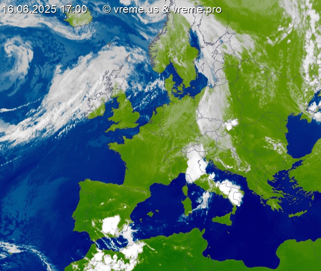 Oblačnost Evropa