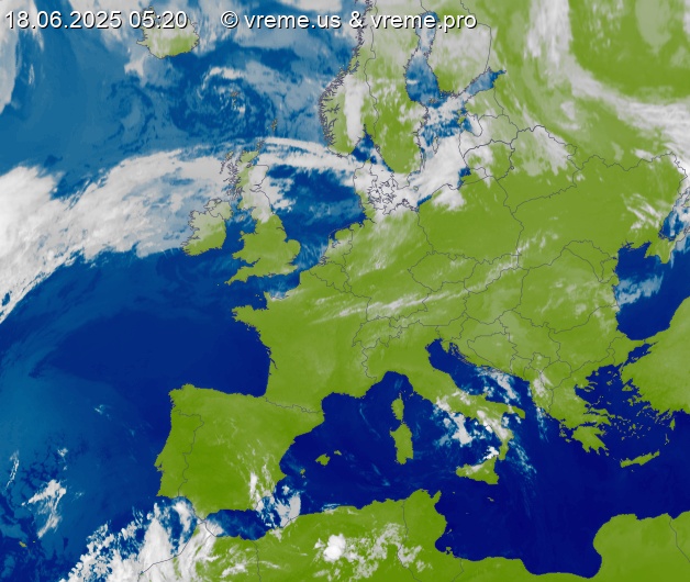 Oblačnost Evropa