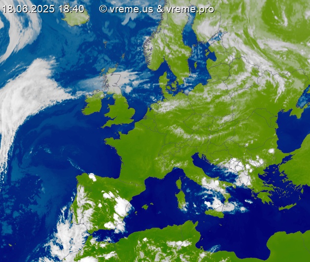 Oblačnost Evropa