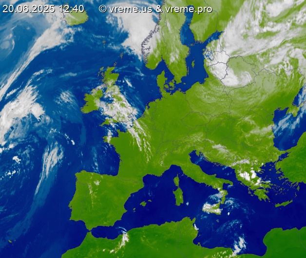 Oblačnost Evropa