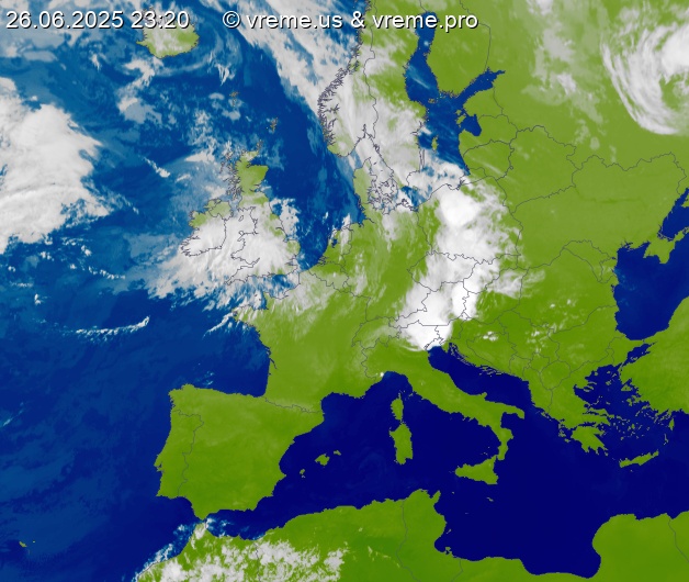 Oblačnost Evropa