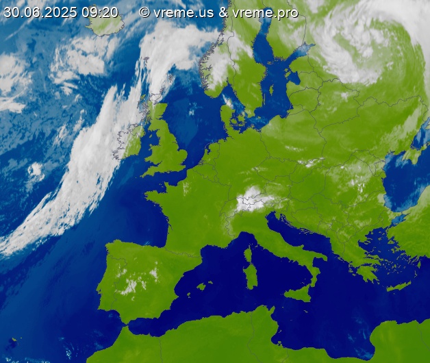 Oblačnost Evropa