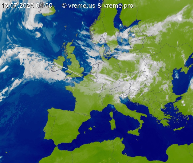 Oblačnost Evropa