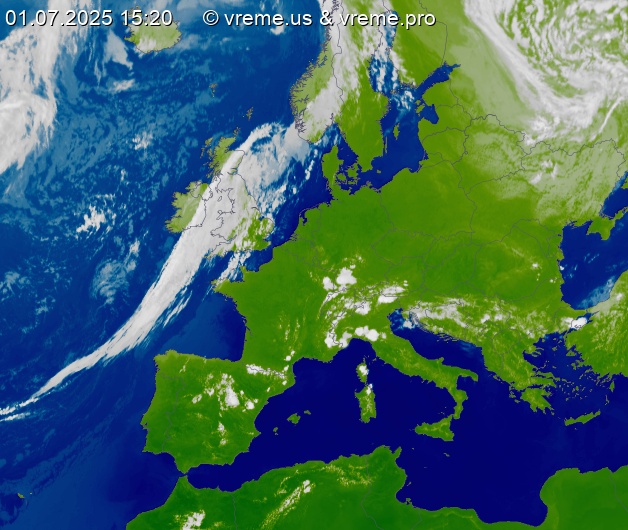 Oblačnost Evropa