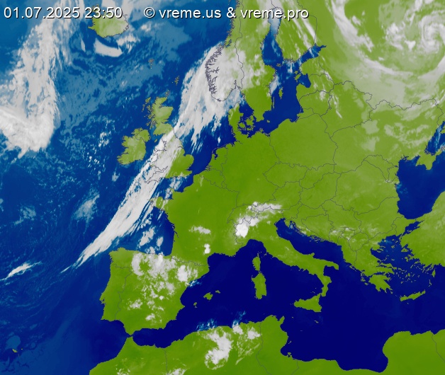 Oblačnost Evropa