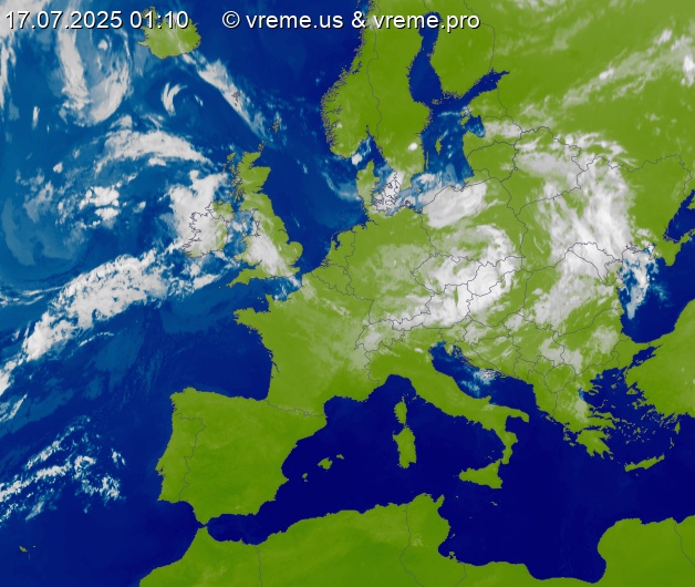Oblačnost Evropa