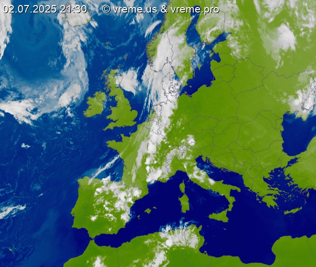 Oblačnost Evropa