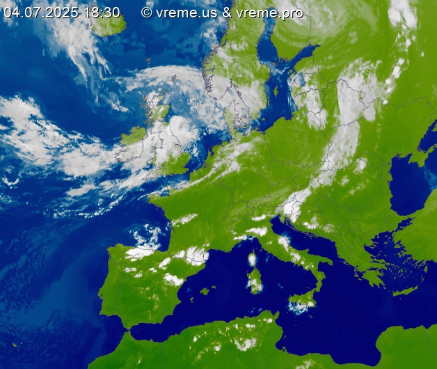 Oblačnost Evropa