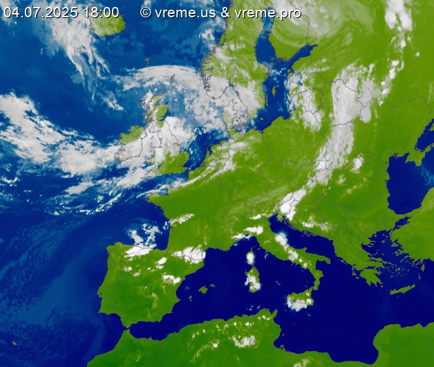 Oblačnost Evropa