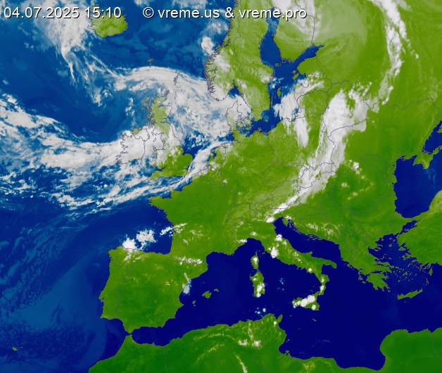 Oblačnost Evropa