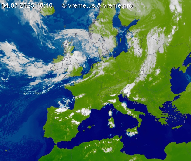 Oblačnost Evropa
