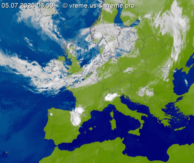 Oblačnost Evropa