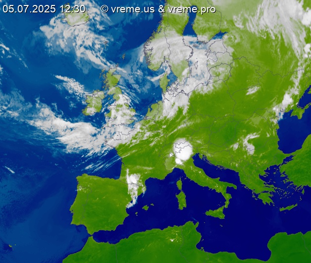 Oblačnost Evropa