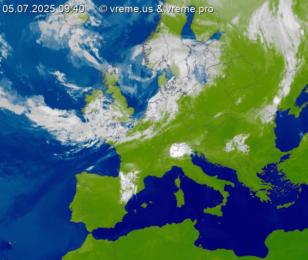 Oblačnost Evropa