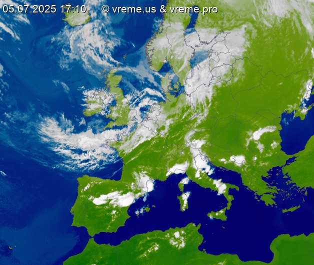 Oblačnost Evropa
